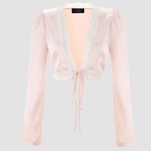 Deep V Laced Tie Top